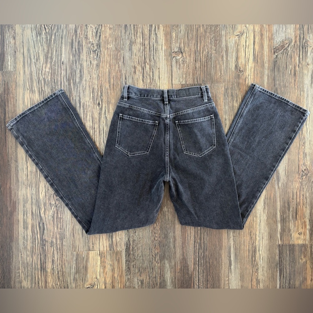 PacSun High Rise Bootcut Jeans Womens 25 Button Fly Faded Black Denim Cotton